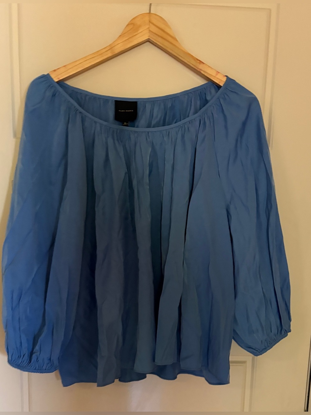 Light Blue Peasant Blouse - Women Tops
